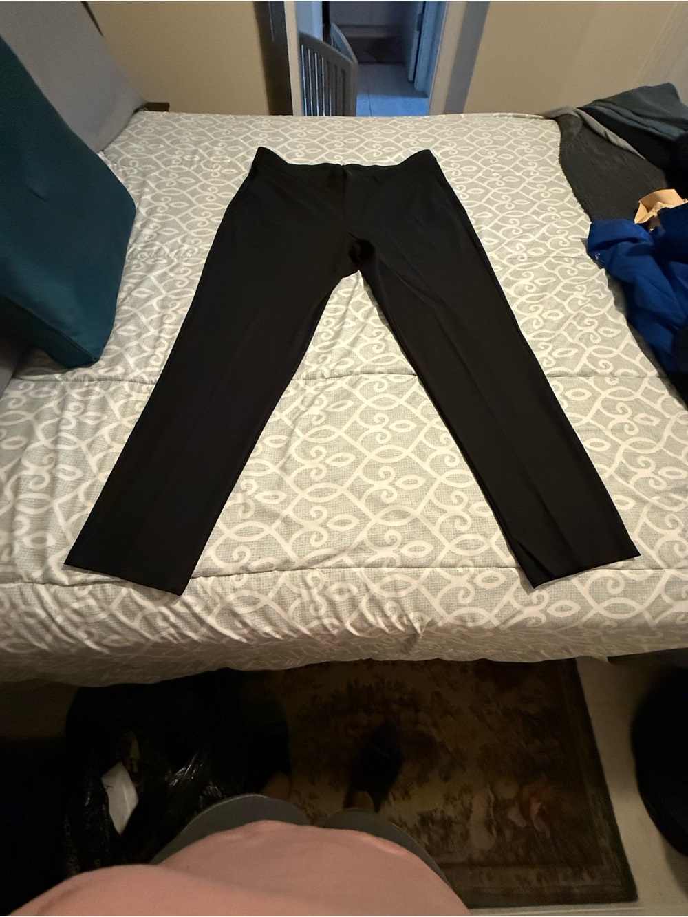 Reebok Black Athletic Pants with Logo
